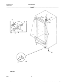 CABINET Diagram and Parts List for MFU12M0GW2  Frigidaire Freezer