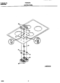 CONTROL PANEL Diagram and Parts List for FEC3X2XAC1  Frigidaire Cooktop