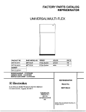 COVER Diagram and Parts List for MRT18SJHD1  Frigidaire Refrigerator