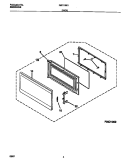 DOOR Diagram and Parts List for FMT116E1B0  Frigidaire Microwave