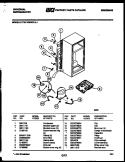 SYSTEM AND AUTOMATIC DEFROST PARTS Diagram and Parts List for CTN110DKL1  Frigidaire Refrigerator