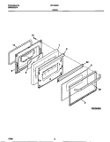 DOOR Diagram and Parts List for FEF322BAWF  Frigidaire Range