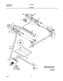 BURNER Diagram and Parts List for FPF311PHDB  Frigidaire Range