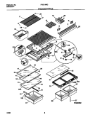 SHELVES / CONTROLS Diagram and Parts List for FRT21NNGW0  Frigidaire Refrigerator