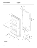DOOR Diagram and Parts List for GFU09M2AWA  Gibson Freezer