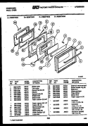 LOWER OVEN DOOR PARTS Diagram and Parts List for REM77BDB0  Frigidaire Microwave Oven Combo