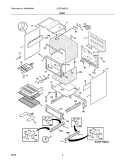 BODY Diagram and Parts List for CFEF358EC5  Frigidaire Range