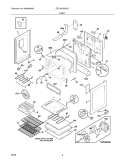 BODY Diagram and Parts List for FEFLMC55GCC  Frigidaire Range