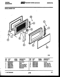 DOOR PARTS Diagram and Parts List for 56-2690-10-16  Tappan Microwave