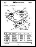 COOKTOP PARTS Diagram and Parts List for 37-0007-00-06  Tappan Range