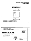 COVER Diagram and Parts List for FDG336MRES0  Frigidaire Dryer