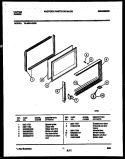 UPPER OVEN DOOR PARTS Diagram and Parts List for 72-3651-23-05  Tappan Range