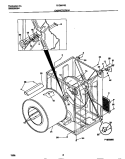 CABINET / DRUM Diagram and Parts List for FDG8970EW0  Frigidaire Dryer