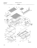 SHELVES Diagram and Parts List for F44N21CED2  Frigidaire Refrigerator