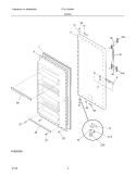 DOOR Diagram and Parts List for FFU1724DW1  Frigidaire Freezer