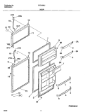 DOOR Diagram and Parts List for FRT18RRJW1  Frigidaire Refrigerator
