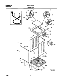 P12V0018 WSHR CAB, TOP Diagram and Parts List for MWX111REW2  Frigidaire Washer
