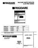 COVER Diagram and Parts List for FEF450WCDB  Frigidaire Range