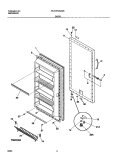 DOOR Diagram and Parts List for FFU17FC5CW0  Frigidaire Freezer