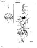 TRANSMISSION Diagram and Parts List for FWX6970EW4  Frigidaire Washer