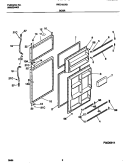 DOORS Diagram and Parts List for FRT21ILRGW0  Frigidaire Refrigerator