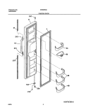 FREEZER DOOR Diagram and Parts List for GRS26R4CW0  Gibson Refrigerator