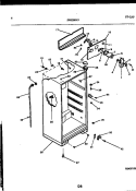CABINET PARTS Diagram and Parts List for RT174NCD1  Frigidaire Refrigerator