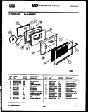 DOOR PARTS Diagram and Parts List for 30-3648-23-02  Tappan Range