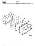 DOOR Diagram and Parts List for FGF352SBDE  Frigidaire Range