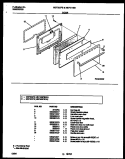 DOOR PARTS Diagram and Parts List for MEF302PBWA  Frigidaire Range