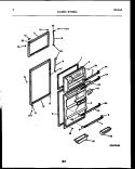 DOOR PARTS Diagram and Parts List for RT196TLD0  Frigidaire Refrigerator