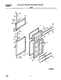 DOOR Diagram and Parts List for FRT21LRGW0  Frigidaire Refrigerator