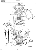 MOTOR / TUB Diagram and Parts List for FWS845GFT0  Frigidaire Washer