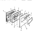 DOOR Diagram and Parts List for GF410HXW0  Frigidaire Wall Oven