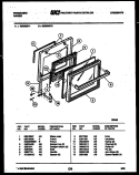 DOOR PARTS Diagram and Parts List for R533MDW1  Frigidaire Range