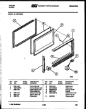 UPPER OVEN DOOR PARTS Diagram and Parts List for 73-3757-00-09  Tappan Range