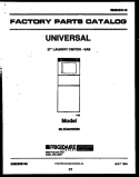 COVER Diagram and Parts List for MLXG42RBWD0  Kelvinator Washer Dryer Combo
