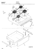TOP / DRAWER Diagram and Parts List for FEFB55CHSE  Frigidaire Range