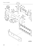 BACKGUARD Diagram and Parts List for TEF361ESF  Tappan Range