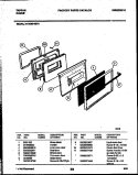DOOR PARTS Diagram and Parts List for 31-3342-23-01  Tappan Range