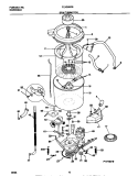 SPIN TUB / MOTOR Diagram and Parts List for FLXG52RBT2  Frigidaire Washer Dryer Combo