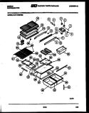 SHELVES AND SUPPORTS Diagram and Parts List for RT17F9WT3D  Gibson Refrigerator