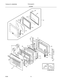 DOORS Diagram and Parts List for FPMC3085KFA  Frigidaire Microwave Oven Combo