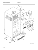 CABINET Diagram and Parts List for GLRT212IDWG  Frigidaire Refrigerator