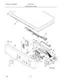 CONTROLS/TOP PANEL Diagram and Parts List for SAGQ7000FS1  Electrolux Dryer