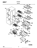 SHELVES Diagram and Parts List for MRS22WNEW1  Frigidaire Refrigerator