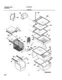 SHELVES Diagram and Parts List for GLHS237ZCQ0  Frigidaire Refrigerator