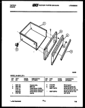 DRAWER PARTS Diagram and Parts List for 31-3978-00-01  Tappan Range