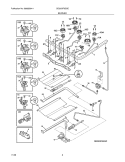 BURNER Diagram and Parts List for CEI30GF5GSE  Electrolux Range