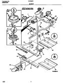 BURNER Diagram and Parts List for TGF366CFTA  Tappan Range